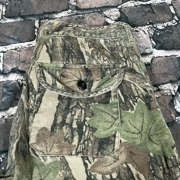 Vintage Ocoee RealTree Mossy Oak Camo Pants Front Cargo Pockets 80s USA 34x28.5” - Picture 3 of 12